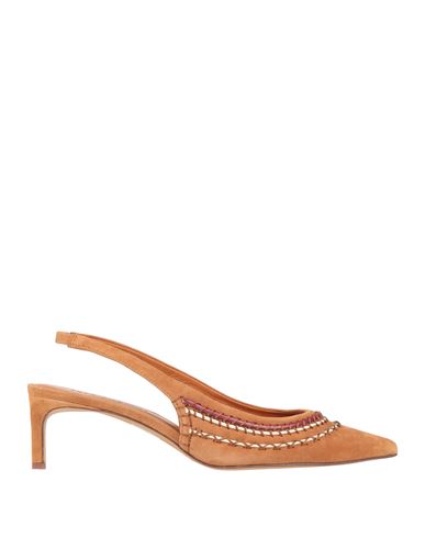 Ulla Johnson Woman Pumps Tan Size 6 Leather In Animal Print