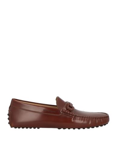 Tod's Man Loafers Brown Size 9 Leather In Brown