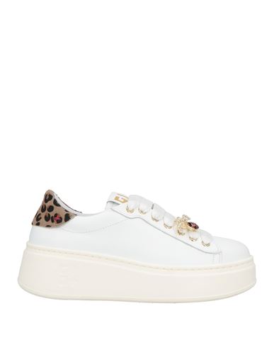 Gio+ Woman Sneakers White Size 8 Leather