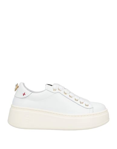 Gio+ Woman Sneakers White Size 8 Leather