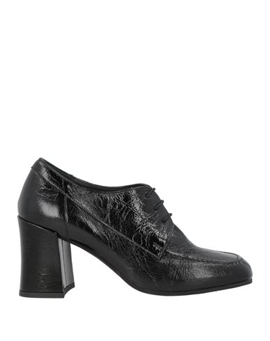 Massimo Santini Woman Lace-up Shoes Black Size 7 Leather In Black