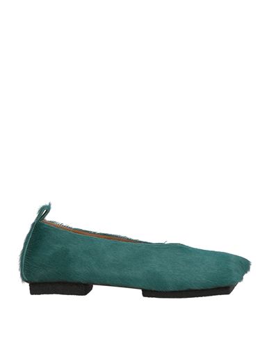 Uma Wang Woman Ballet Flats Emerald Green Size 10 Leather In Green