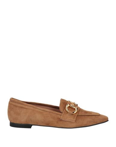 Bianca Di Woman Loafers Camel Size 8 Leather In Sand