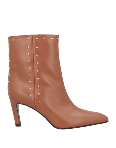 Lella Baldi Woman Ankle Boots Tan Size 6.5 Leather In Brown