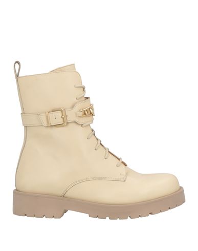 Twinset Woman Ankle Boots Cream Size 6 Cow Leather In Neutral