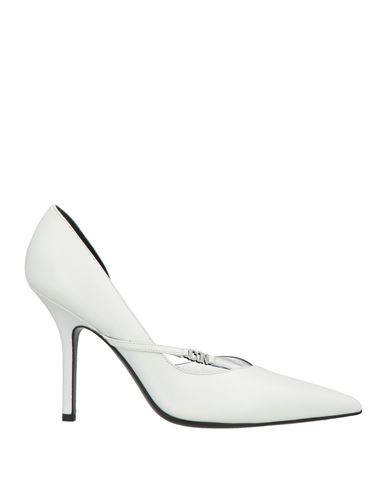 Dsquared2 Woman Pumps White Size 6 Leather, Synthetisches Material In White