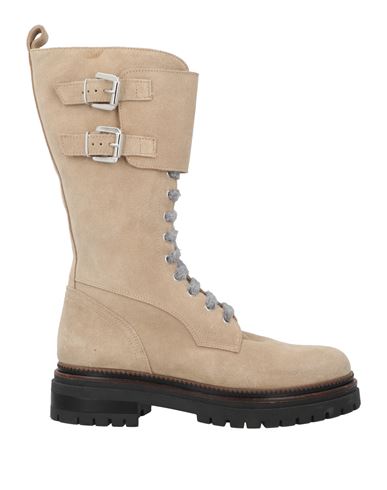 Eleventy Woman Boot Beige Size 9 Leather In Nude