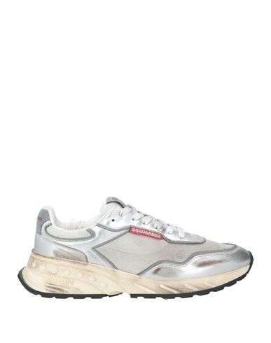 Dsquared2 Sprinter Sneakers With Contrasting Heel Detail In Silver