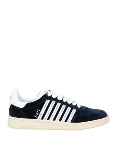 Dsquared2 Woman Sneakers Navy Size - Textile Fibers, Leather In Blue