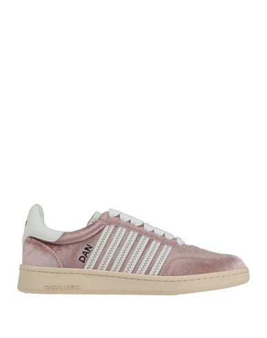 Dsquared2 Woman Sneakers Pink Size 6.75 Textile Fibers, Leather