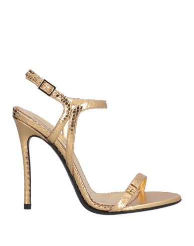 Dsquared2 Woman Sandals Gold Size 6.75 Calfskin