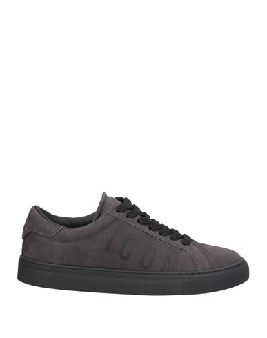 Dsquared2 Woman Sneakers Charcoal Size 7.5 Calfskin In Gray