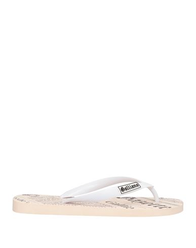 John Galliano Man Thong Sandal White Size 9 Rubber In White