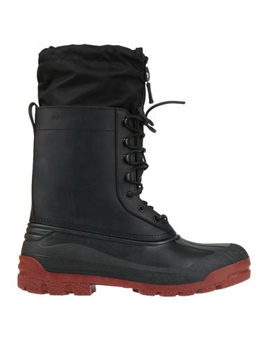 Dsquared2 Man Boot Black Size 10-11 Cow Leather, Nylon, Rubber In Black