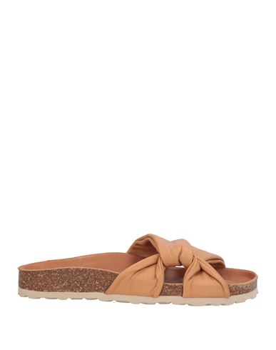 Verbenas Woman Sandals Camel Size 7 Leather In Brown