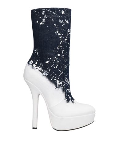 Dsquared2 Woman Ankle Boots Blue Size 6.75 Textile Fibers In Blue