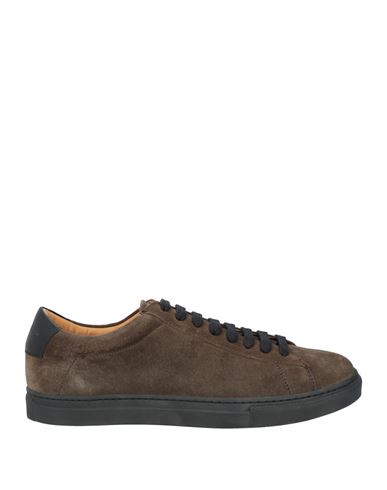 John Spencer Man Sneakers Military Green Size 6 Leather In Brown