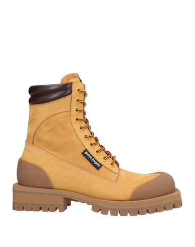 Palm Angels Woman Ankle Boots Camel Size 8 Leather, Rubber In Beige