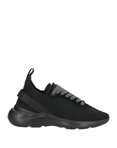 Dsquared2 Icon Woman Sneakers Black Size 8.5 Textile Fibers In Black