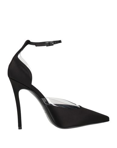 Dsquared2 Woman Pumps Black Size 6.5 Textile Fibers, Pvc - Polyvinyl Chloride
