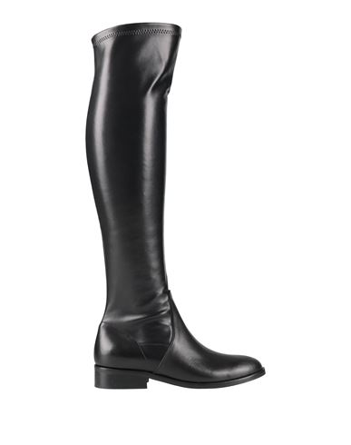 Glam Shoes Woman Boot Black Size 7 Calfskin In Black