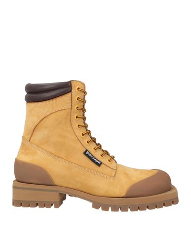 Palm Angels Man Ankle Boots Camel Size 4 Leather In Sand