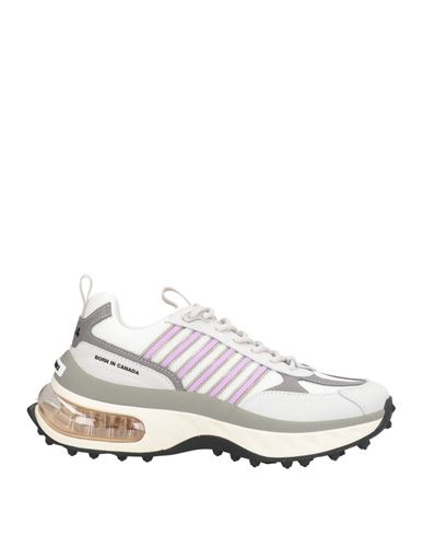 Dsquared2 Woman Sneakers Light Grey Size 6.75 Calfskin, Rubber In Multi