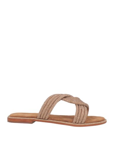 Cb Fusion Woman Sandals Bronze Size 8 Synthetisches Material In Yellow