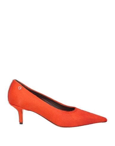 Collection Privèe Collection Privēe? Woman Pumps Tomato Red Size 7 Leather In Red