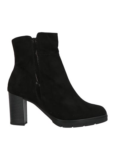 Cinzia Soft Woman Ankle Boots Black Size 11 Textile Fibers, Synthetisches Material In Black