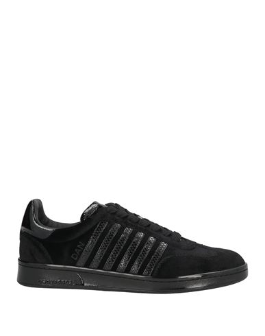 Dsquared2 Man Sneakers Black Size 12 Textile Fibers In Black