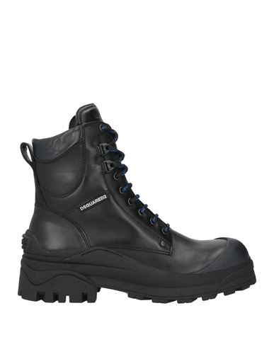 Dsquared2 Man Ankle Boots Black Size 8 Calfskin In Black