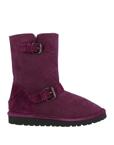Le Silla Woman Ankle Boots Plum Size 8 Leather In Purple