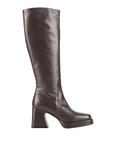 Albano Woman Boot Dark Brown Size 7 Calfskin In Brown