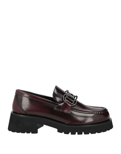 Poesie Veneziane Woman Loafers Burgundy Size 10 Leather In Red