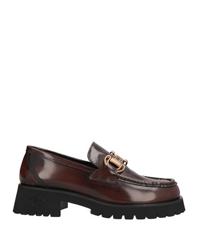 Poesie Veneziane Woman Loafers Burgundy Size 10 Leather In Brown