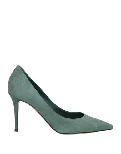Le Silla Woman Pumps Sage Green Size 5.5 Leather In Multi
