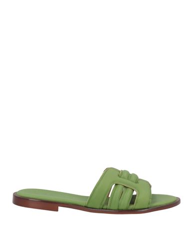 Mosaic Woman Sandals Light Green Size 7 Leather In Green