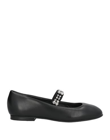 Casadei Woman Ballet Flats Black Size 8 Leather In Black