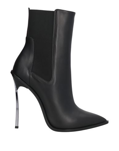 Casadei Woman Ankle Boots Black Size 6 Leather In Black