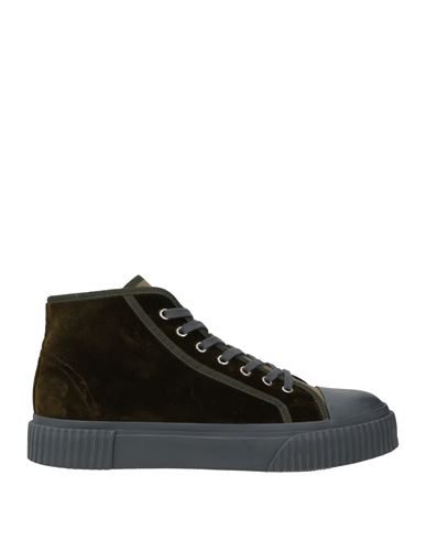 Theory Project Man Sneakers Military Green Size 9 Textile Fibers, Rubber In Green