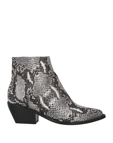 Le Silla Woman Ankle Boots Grey Size 7.5 Leather In Gray