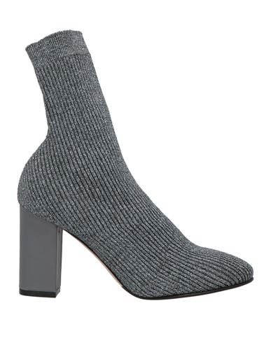 Le Silla Woman Ankle Boots Grey Size 7 Textile Fibers In Gray