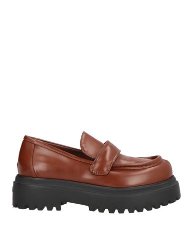 Le Silla Woman Loafers Tan Size 6.5 Textile Fibers In Brown