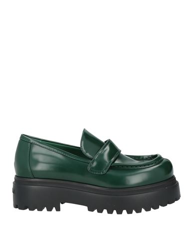 Le Silla Woman Loafers Dark Green Size 5.5 Textile Fibers In Green
