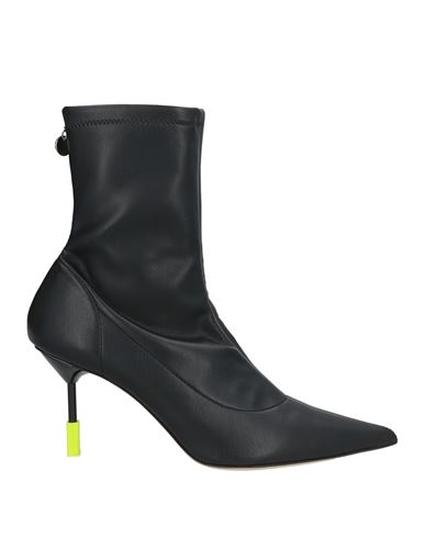 Msgm Woman Ankle Boots Black Size 7 Synthetisches Material In Black