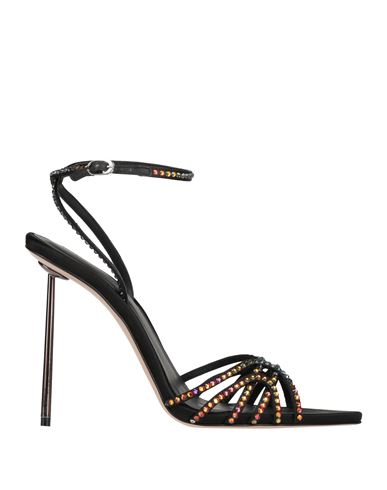 Le Silla Woman Sandals Black Size 12 Textile Fibers