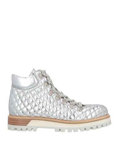 Le Silla Woman Ankle Boots Silver Size 6 Textile Fibers In Silver