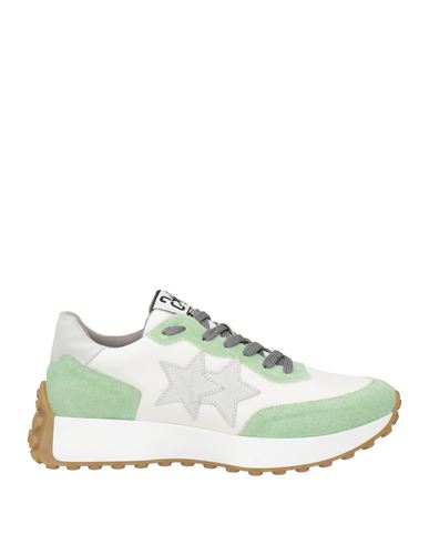 2star Woman Sneakers White Size 9 Textile Fibers, Leather In White