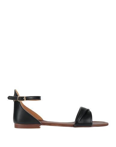 Gianni Crasto Woman Sandals Black Size 7 Leather